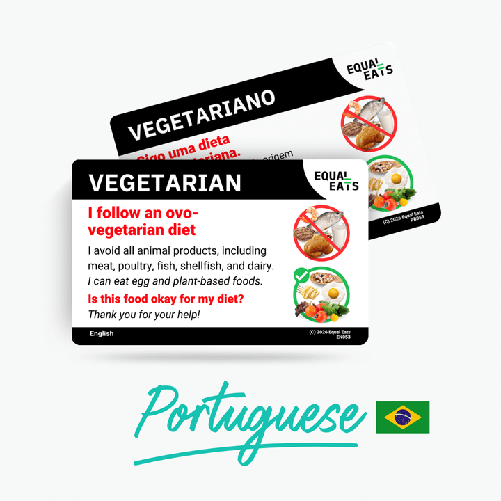 Portuguese (Brazil) Ovo Vegetarian Card