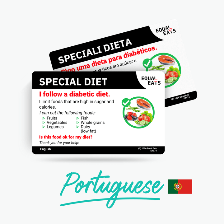 Portuguese (Portugal) Diabetic Diet Card