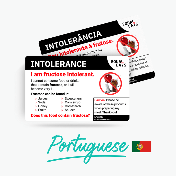 Portuguese (Portugal) Fructose Intolerance Card