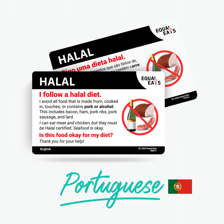 Portuguese (Portugal) Halal Diet Card
