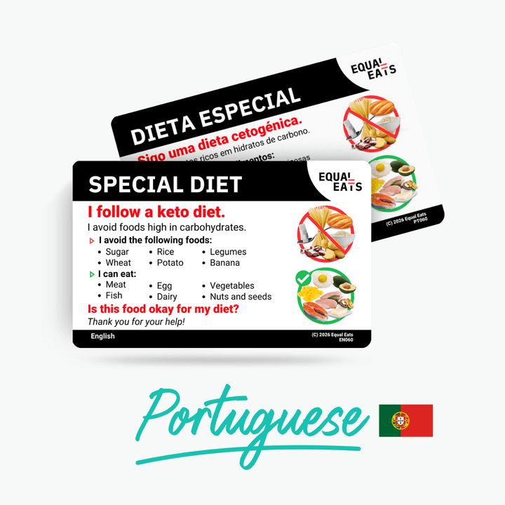 Portuguese (Portugal) Keto Diet Card