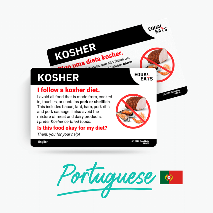 Portuguese (Portugal) Kosher Diet Card