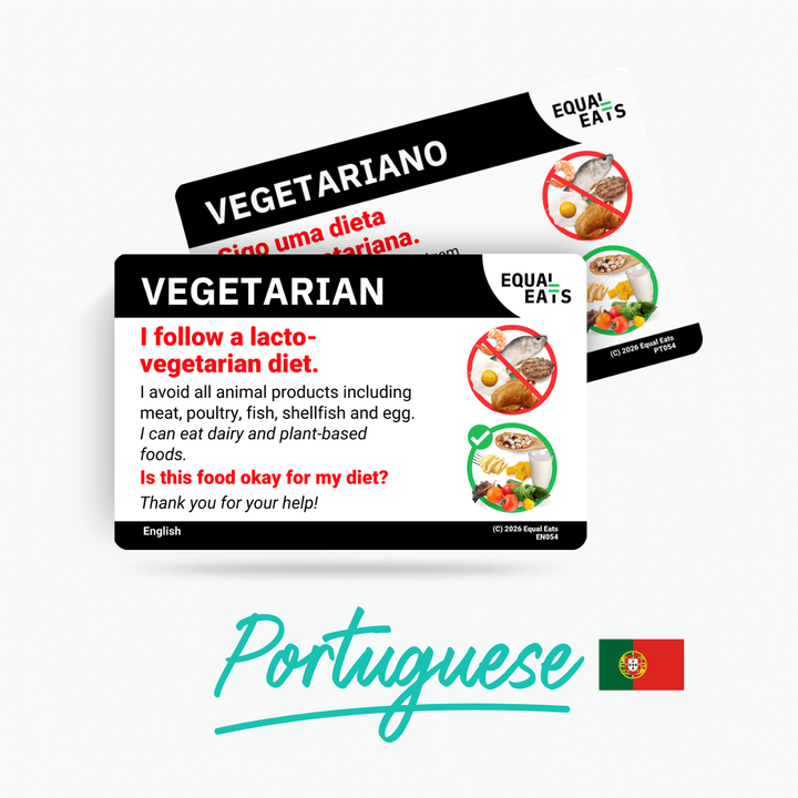 Portuguese (Portugal) Lacto Vegetarian Card