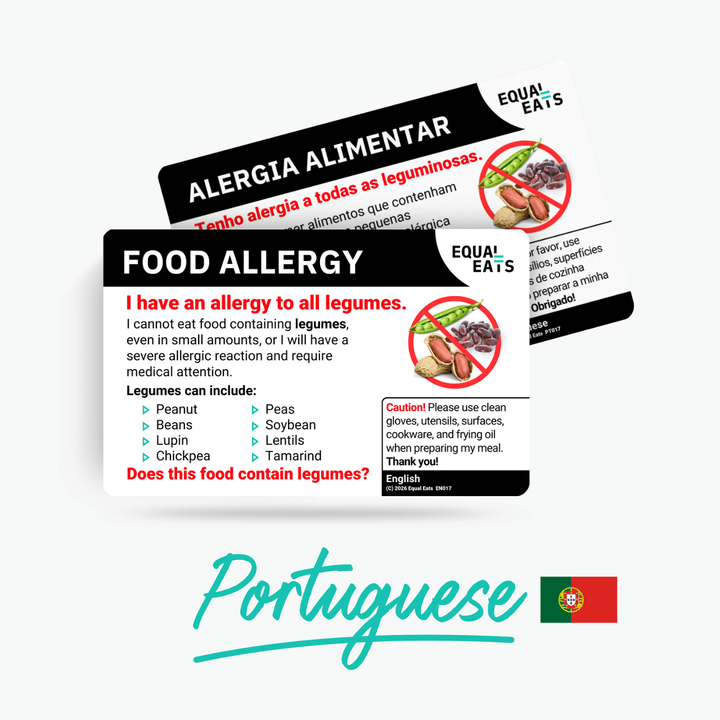 Portuguese (Portugal) Legume Allergy Card