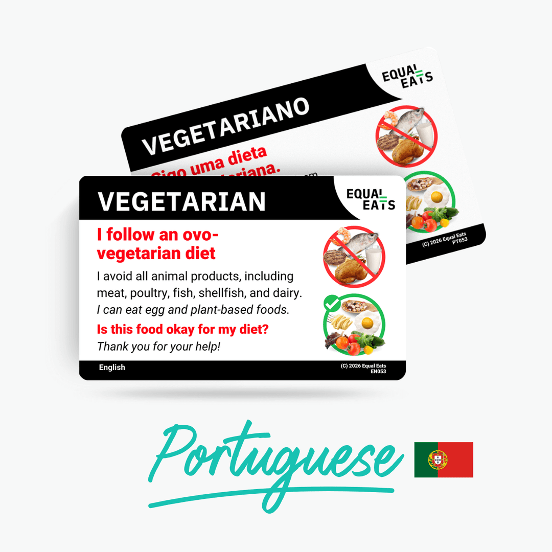 Portuguese (Portugal) Ovo Vegetarian Card