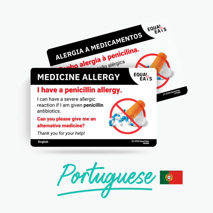 Portuguese (Portugal) Penicillin Allergy Card
