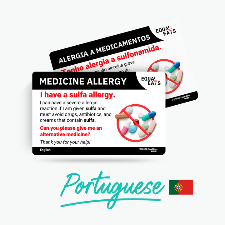 Portuguese (Portugal) Sulfa Allergy Card