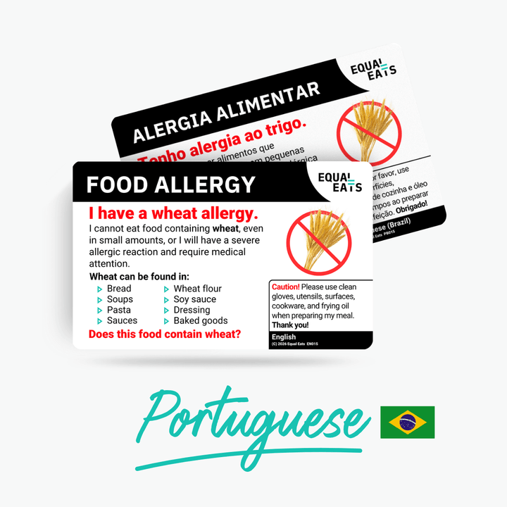 Portuguese (Brazil) Wheat Allergy Card