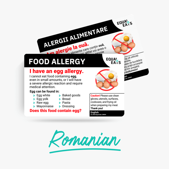Romanian Egg Allergy Card