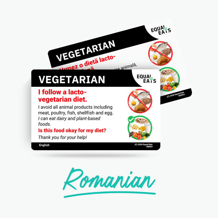 Romanian Lacto Vegetarian Card