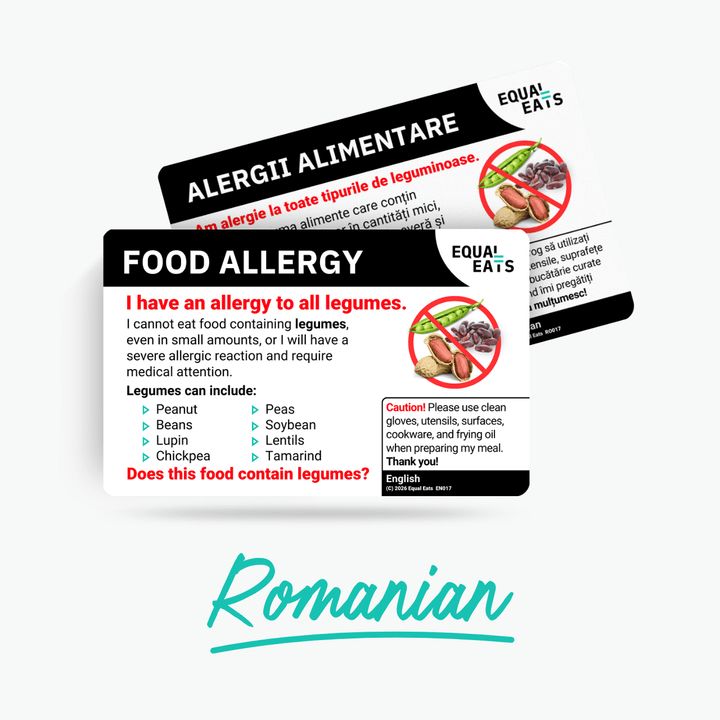 Romanian Legume Allergy Card