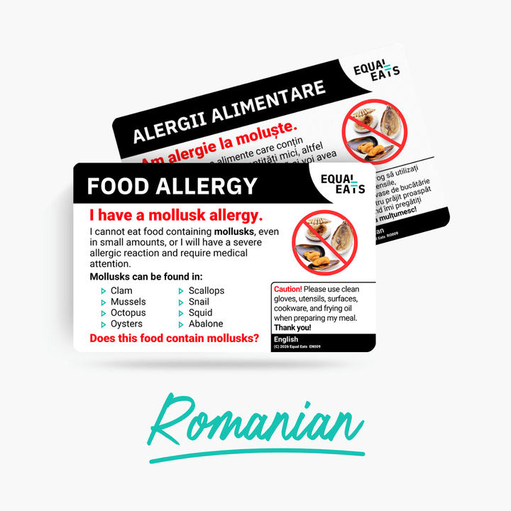 Romanian Mollusk Allergy Card