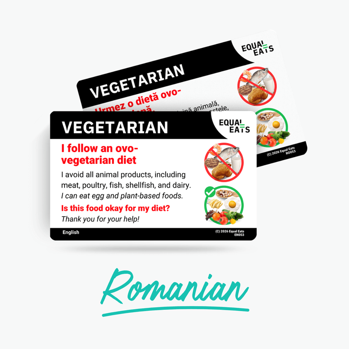 Romanian Ovo Vegetarian Card