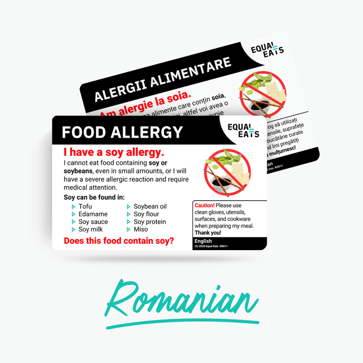 Romanian Soy Allergy Card