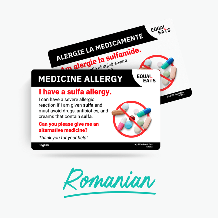 Romanian Sulfa Allergy Card