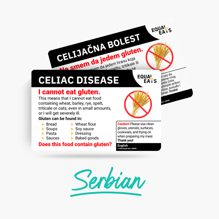Serbian Celiac Disease Card