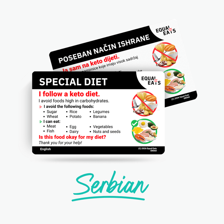 Serbian Keto Diet Card