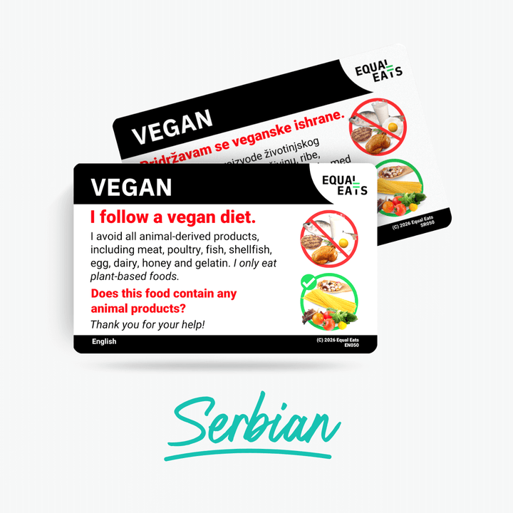 Serbian Vegan Card