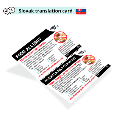 Slovak Tree Nut Allergy Card