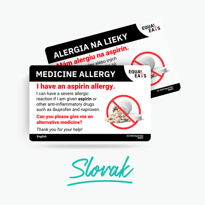 Slovak Aspirin Allergy Card