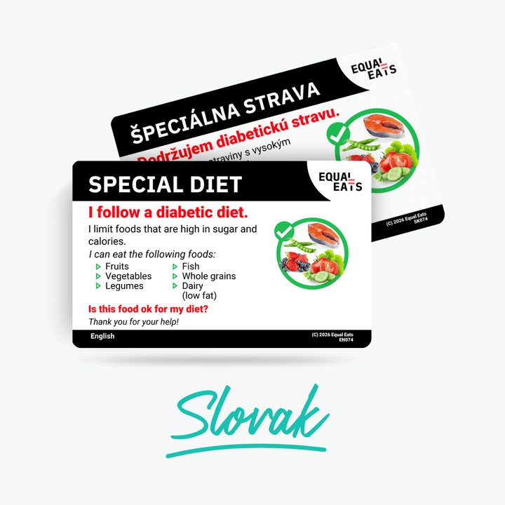 Slovak Diabetic Diet Card