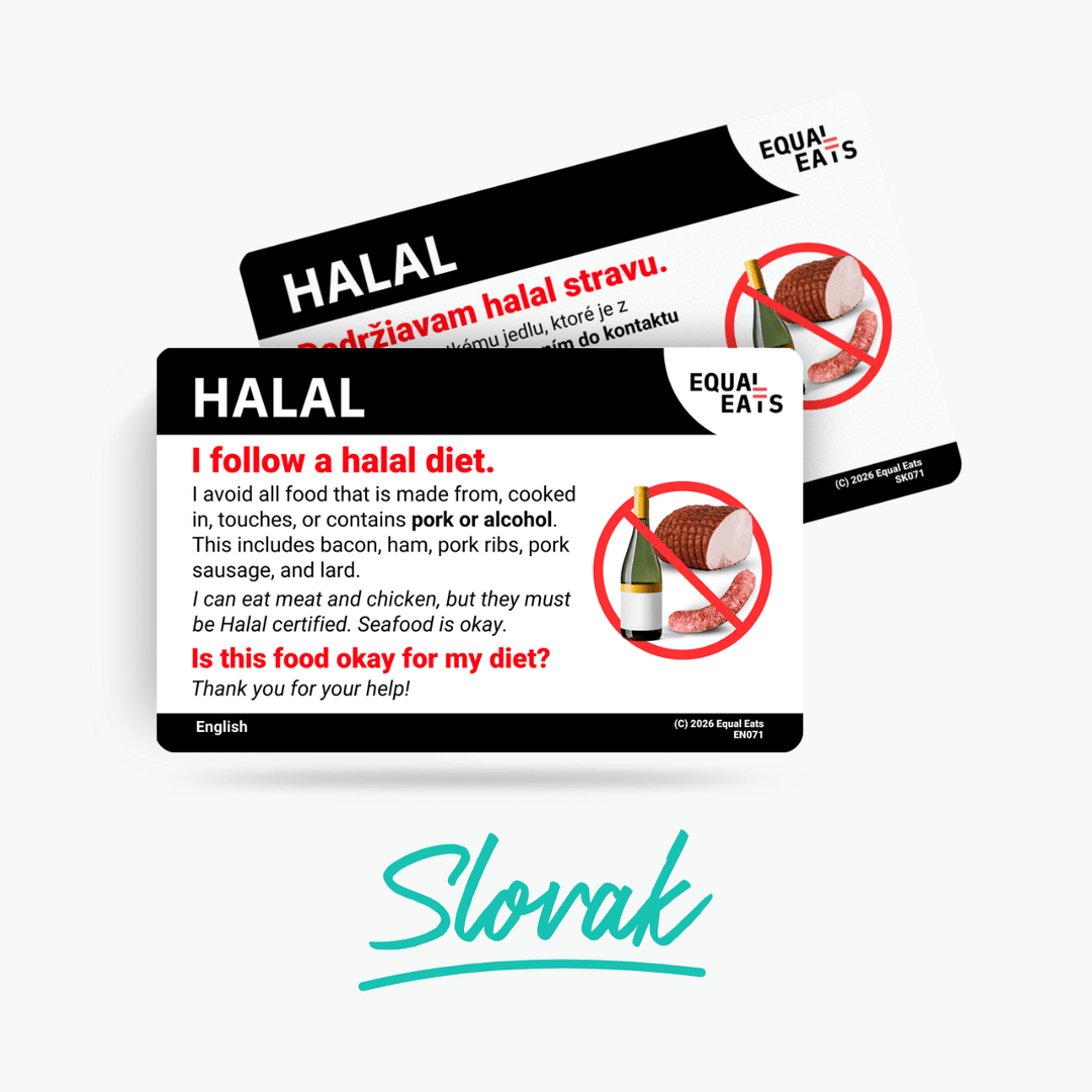 Slovak Halal Diet Card