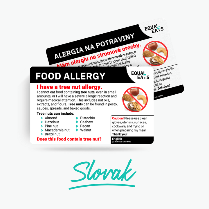 Slovak Tree Nut Allergy Card