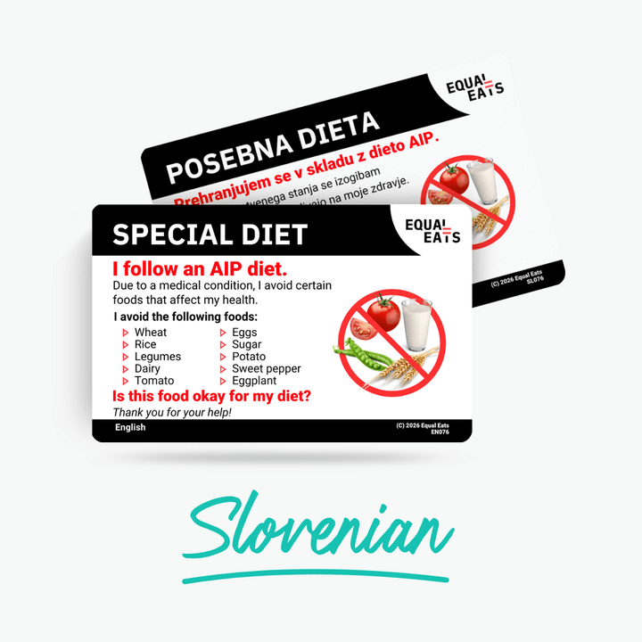 Slovenian AIP Diet Card