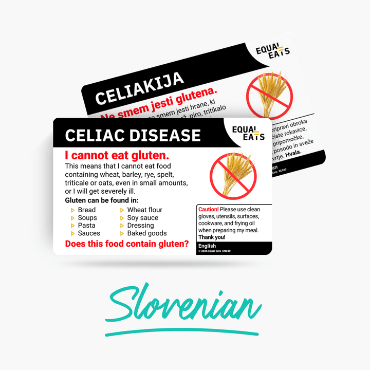 Slovenian Celiac Disease Card