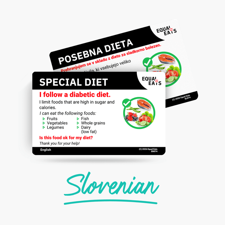 Slovenian Diabetic Diet Card