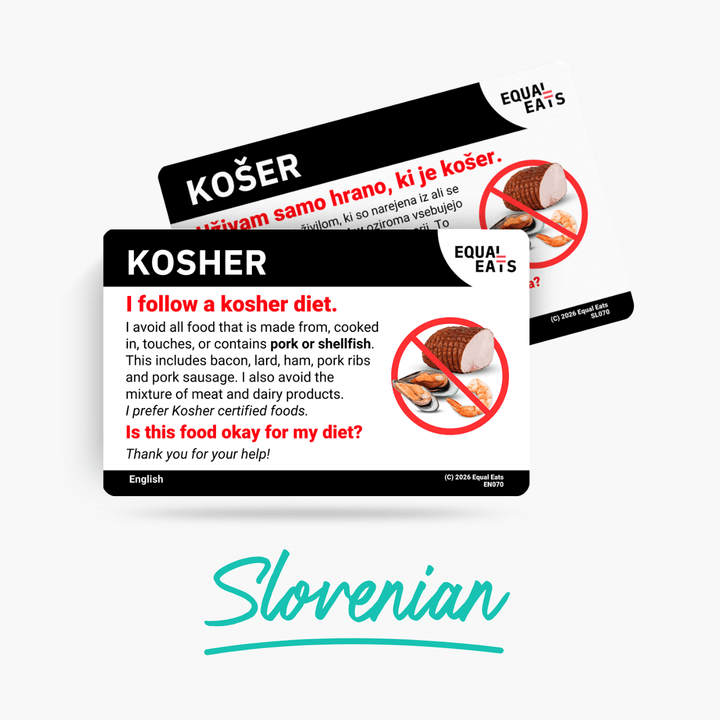 Slovenian Kosher Diet Card