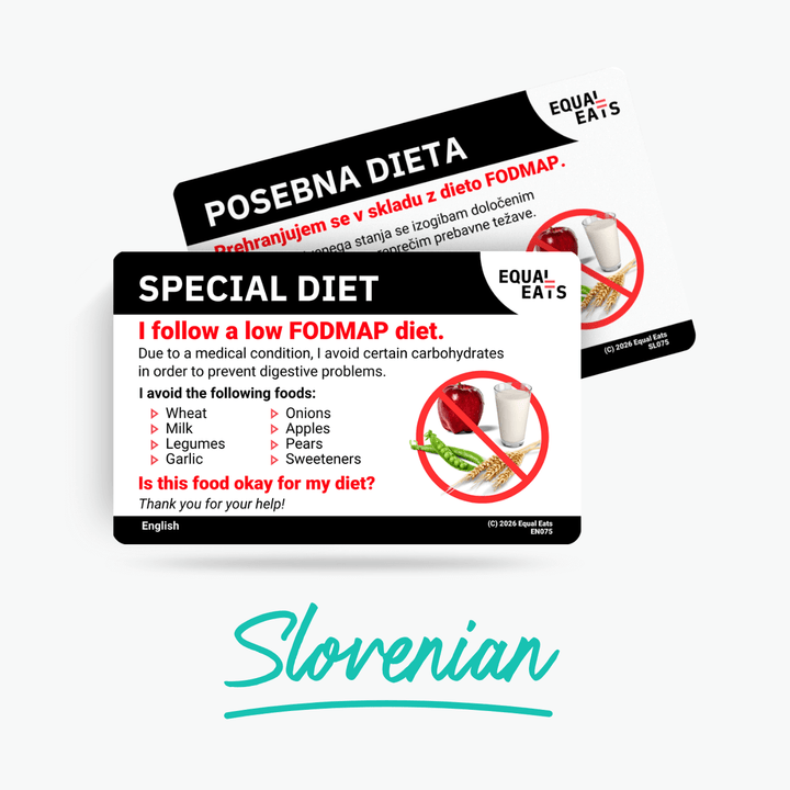 Slovenian Low FODMAP Card