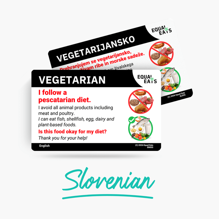 Slovenian Pescatarian Card
