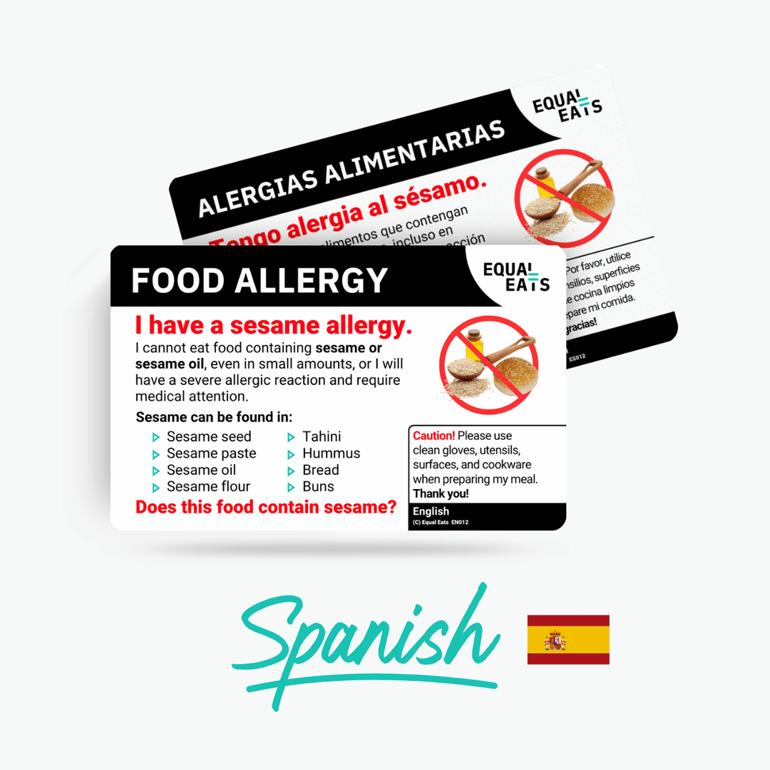 Spanish (Spain) Sesame Allergy Card