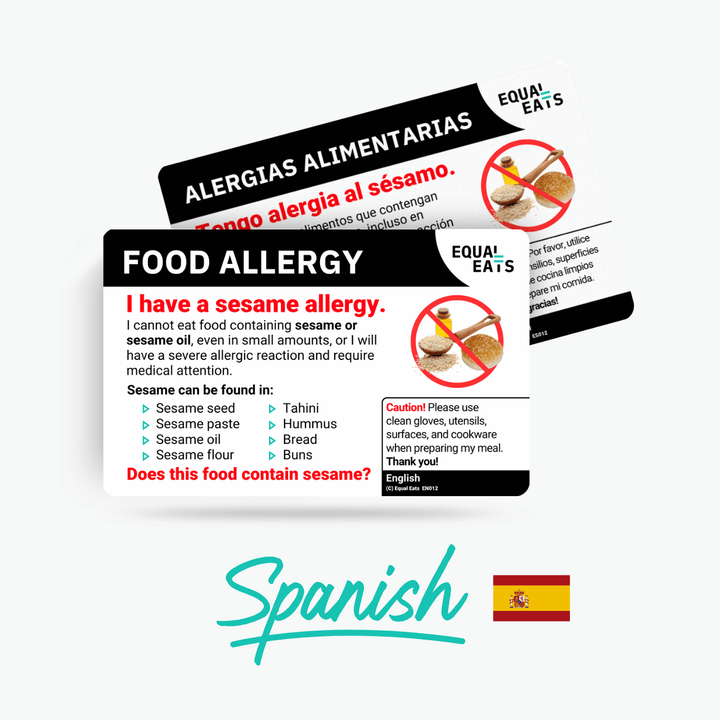 Spanish (Spain) Sesame Allergy Card