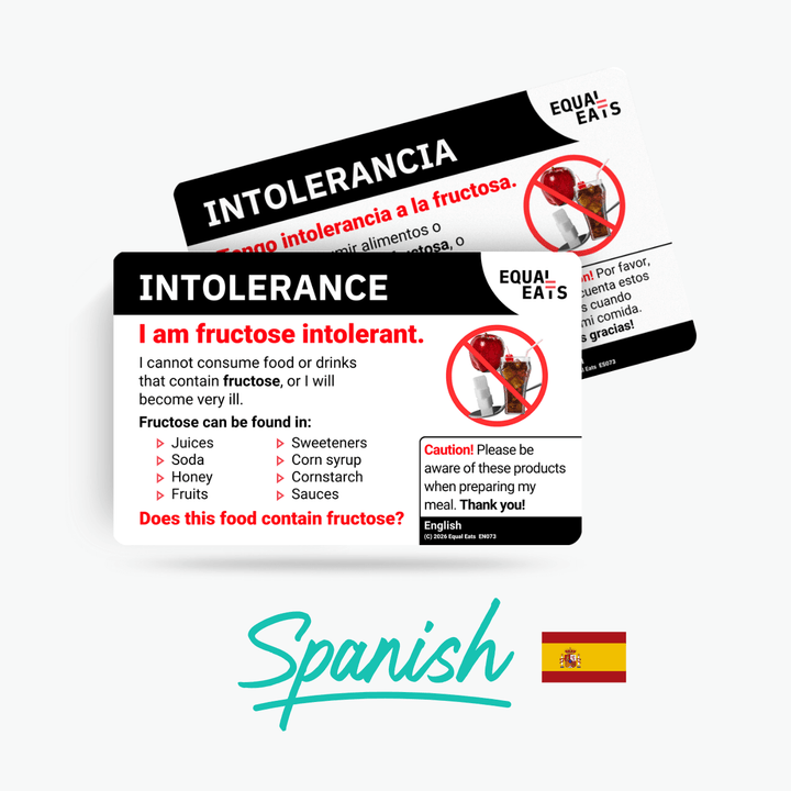 Spanish (Spain) Fructose Intolerance Card
