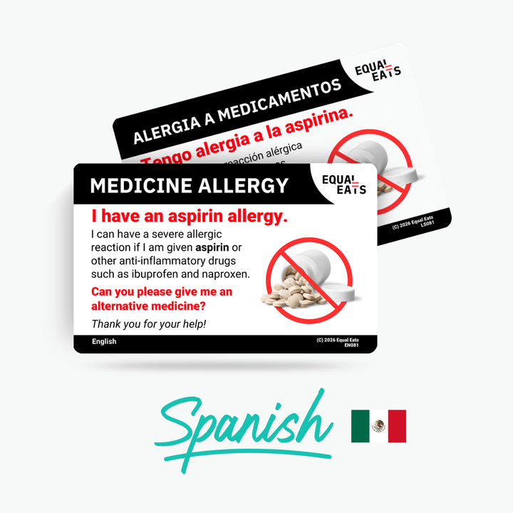 Spanish (Latin America) Aspirin Allergy Card