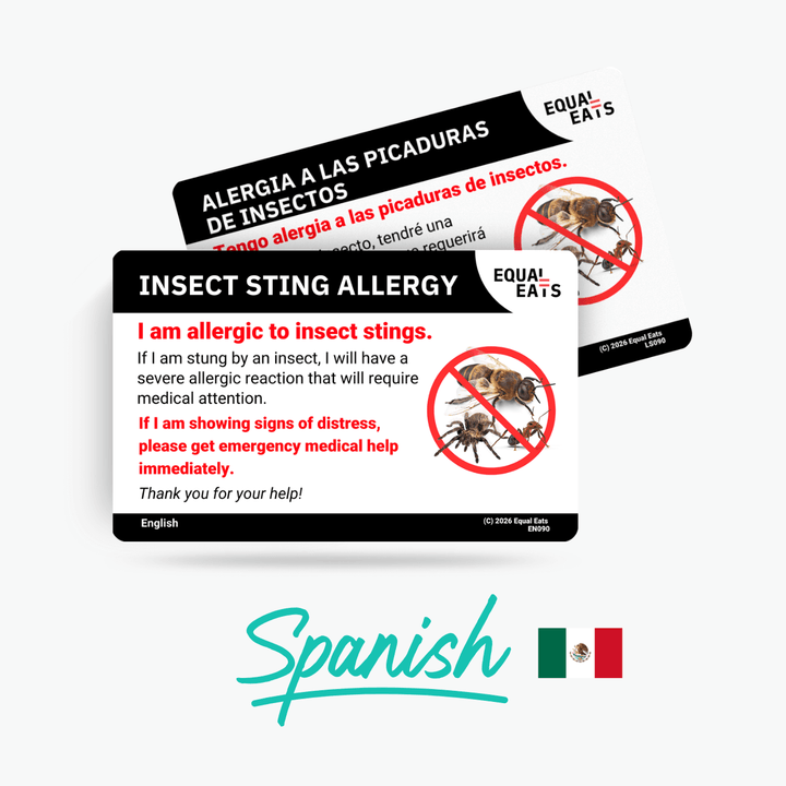 Spanish (Latin America) Insect Sting Allergy Card