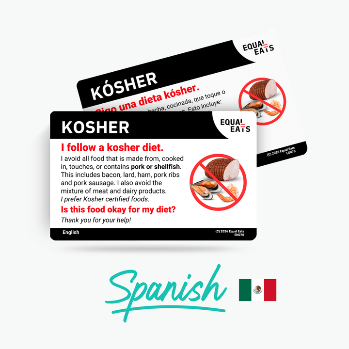 Spanish (Latin America) Kosher Diet Card
