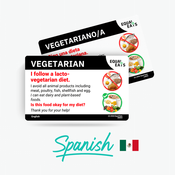 Spanish (Latin America) Lacto Vegetarian Card