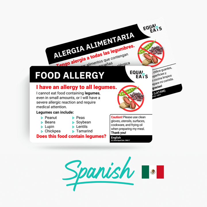 Spanish (Latin America) Legume Allergy Card