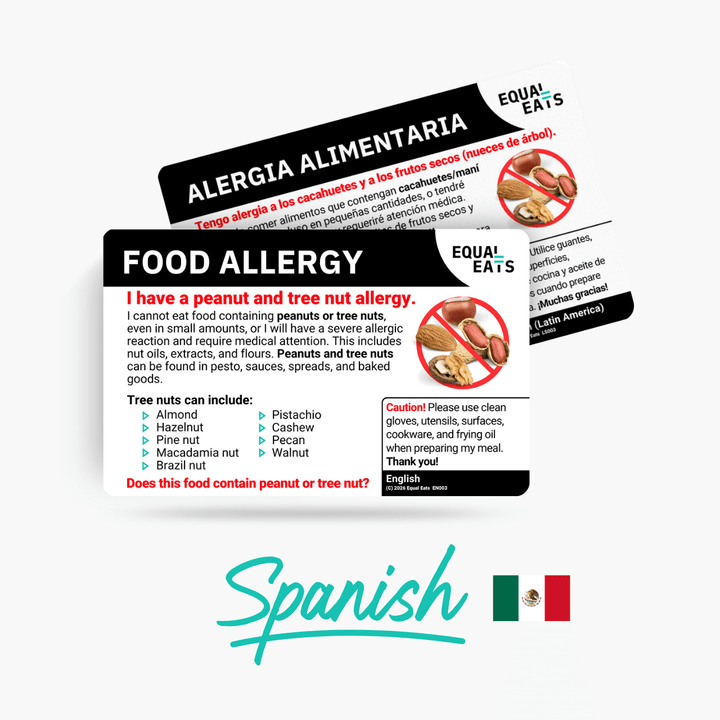 Spanish (Latin America) Peanut and Tree Nut Allergy Card