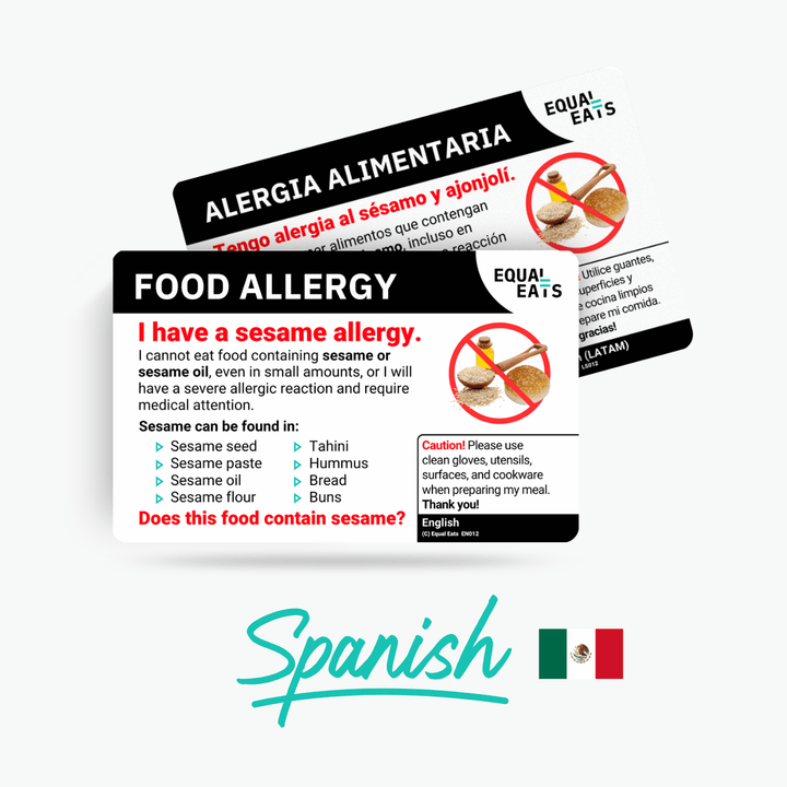 Spanish (Latin America) Sesame Allergy Card