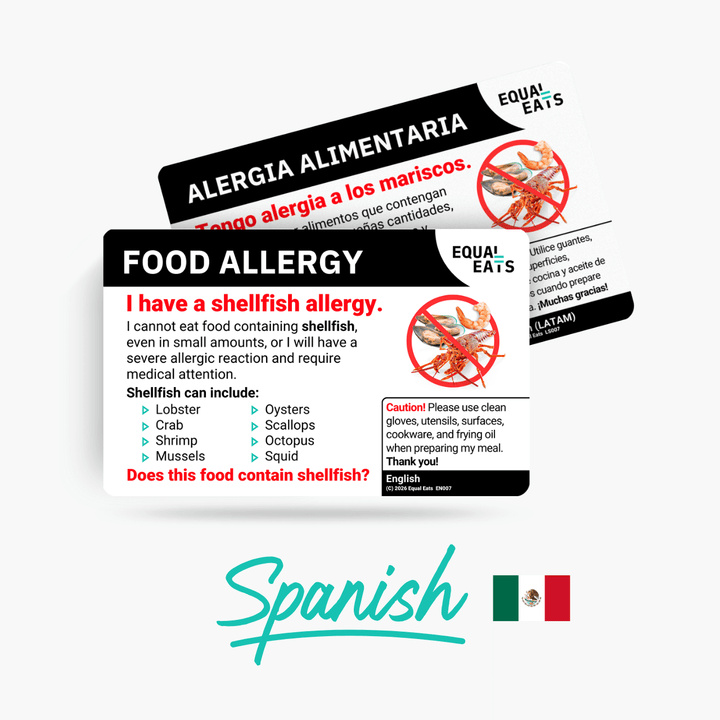 Spanish (Latin America) Shellfish Allergy Card