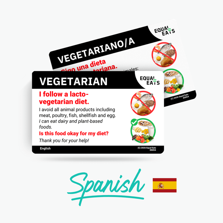 Spanish (Spain) Lacto Vegetarian Card