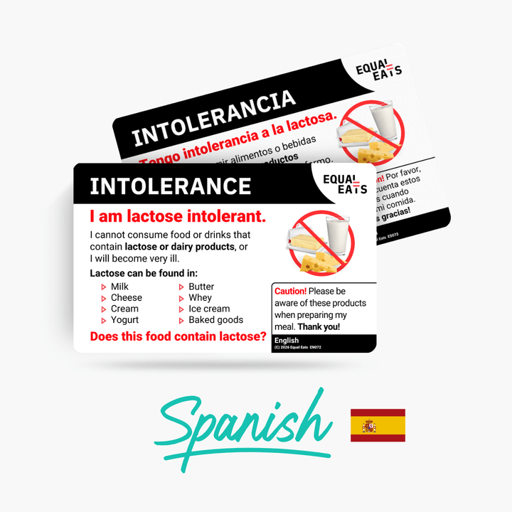 Spanish (Spain) Lactose Intolerance Card