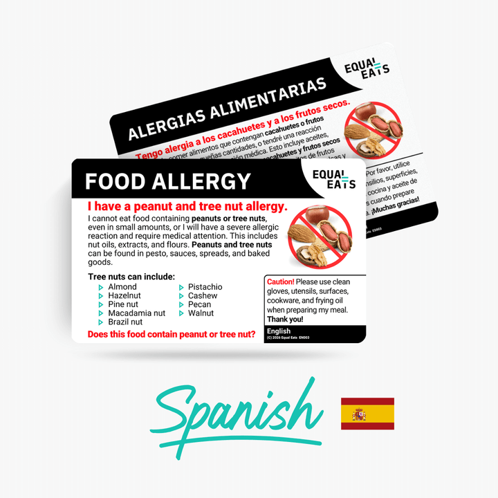 Spanish (Spain) Peanut and Tree Nut Allergy Card
