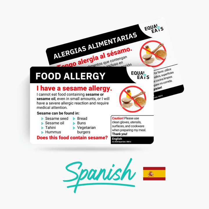 Spanish (Spain) Sesame Allergy Card