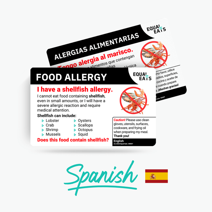 Spanish (Spain) Shellfish Allergy Card