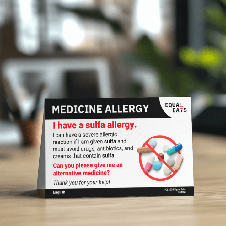 Sulfa Allergy Printable Card (PDF Download)